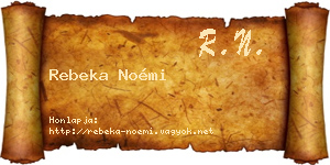 Rebeka Noémi névjegykártya